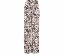 Weite Hose mit Marmor-Print