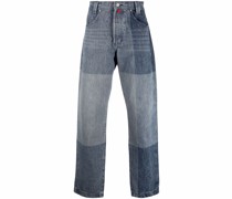 Gerade Jeans in Colour-Block-Optik