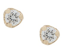 14kt Gelbgoldohrstecker mit Diamanten