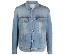 Jeansjacke mit Logo-Print