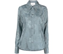 Hemd aus floralem Jacquard