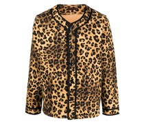 Cardigan mit Leoparden-Print