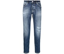 Halbhohe Straight-Leg-Jeans