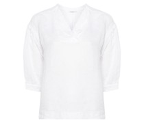 three-quarter sleeves linen blouse