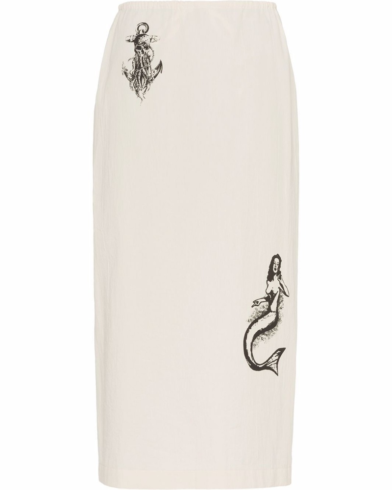 Prada Damen Chambray-Rock mit Print