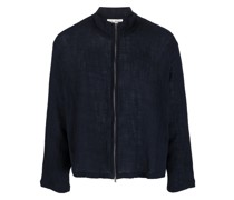 fine-knit zip-up Pullover