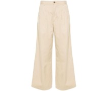 pleat-detail wide-leg trousers