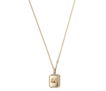 18K YG ZODIAC CANCER GRN ENML MINI