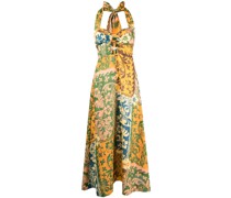 Archie floral-print linen midi dress