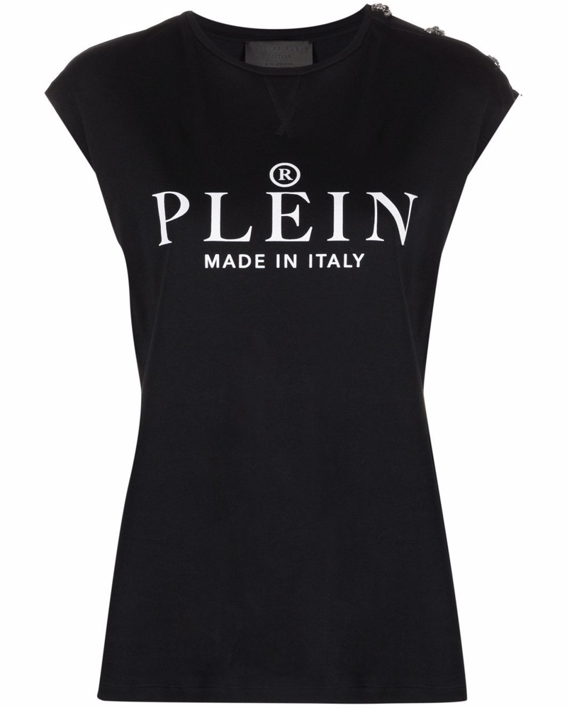 Philipp Plein Damen T-Shirt mit Logo-Print