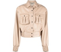 Parla leather bomber jacket
