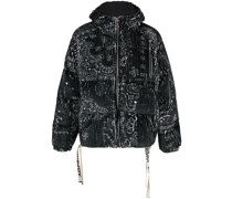 Gefütterte Jacke mit Bandana-Print