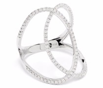 18kt Weißgoldring mit Diamanten