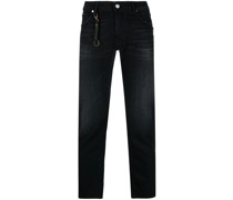 Halbhohe Cropped-Jeans