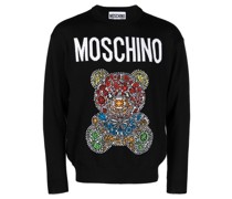 Pullover mit Intarsien-Logo
