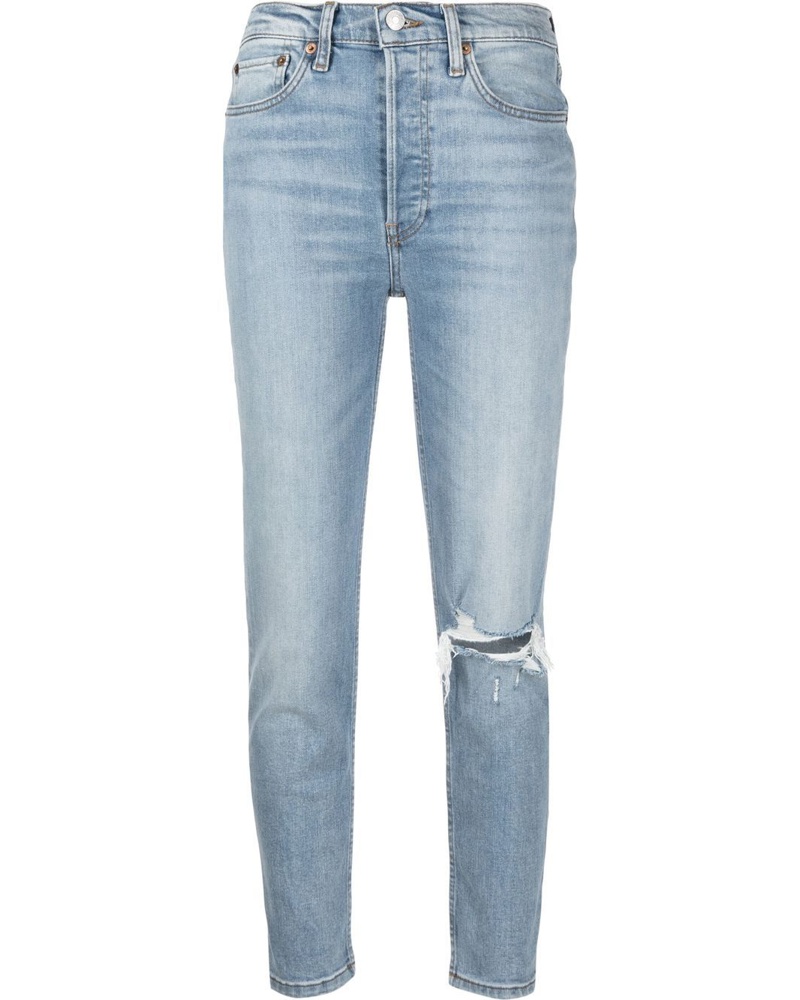 RE/DONE Damen 90s Skinny-Jeans mit hohem Bund