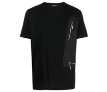 T-Shirt mit Reißverschlussdetail