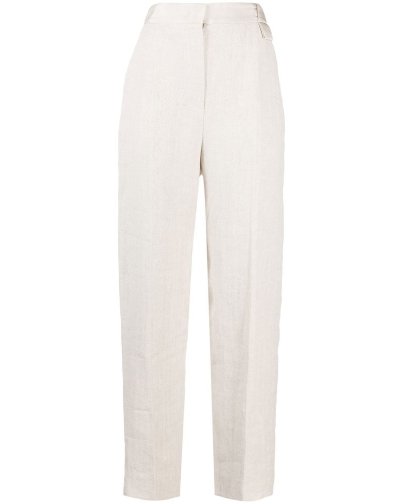 Emporio Armani Damen Gerade Hose mit Bügelfalten