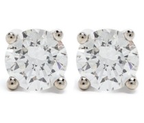 14kt Weißgoldohrstecker mit Diamant