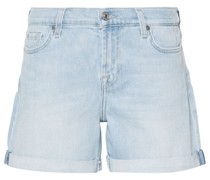 Jeans-Shorts mit Umschlag