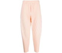 Gerade Hose mit geripptem Detail