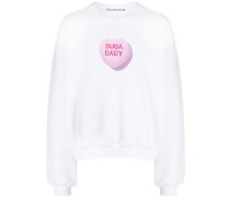 Sweatshirt mit Glitter-Optik