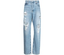 Halbhohe Straight-Leg-Jeans