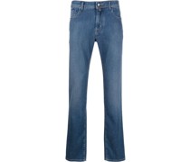 Ausgeblichene Straight-Leg-Jeans