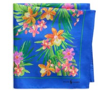 Schal aus Maulbeerseide mit Blumen-Print