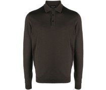 Langärmeliges Merino-Poloshirt