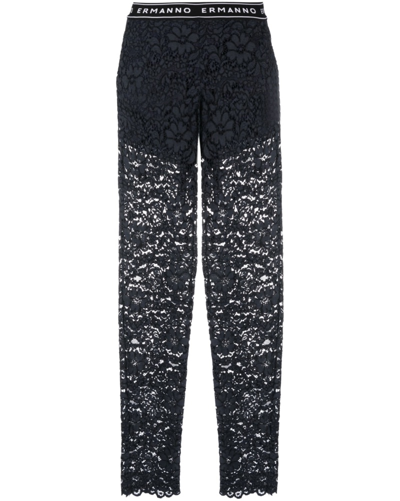 Ermanno Scervino Damen Hose mit Logo-Bund