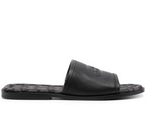 Pantoletten mit Monogramm-Jacquard