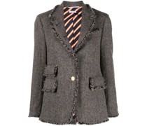 Tweed-Jacke mit Fischgrätenmuster