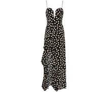 Asymmetrisches Kleid mit Polka Dots