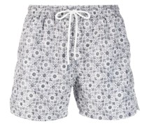 Badeshorts mit grafischem Print
