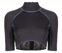 Cropped-Top mit Stehkragen