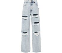 Gerade Lahti Jeans im Distressed-Look