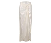Jeans-Minirock im Metallic-Look