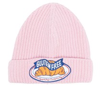 Gerippte Mütze mit Patch