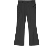 belted cropped taffeta trousers