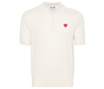logo-patch knitted polo shirt