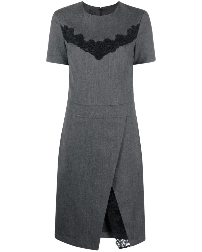 Pinko Damen Midikleid mit Spitzendetail