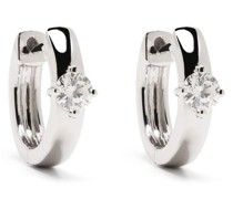 18kt Weißgoldcreolen mit Diamant