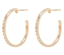 14kt Gelbgoldcreolen mit Diamanten