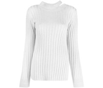 Gerippter Pullover mit Cut-Out