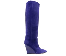 Wildlederstiefel mit Wedge-Absatz 95mm