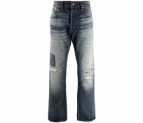 Halbhohe Straight-Leg-Jeans