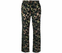 Gerade Hose mit Camouflage-Print