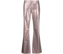 Schlaghose mit Metallic-Effekt