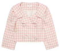 Cropped-Jacke mit Vichy-Karo